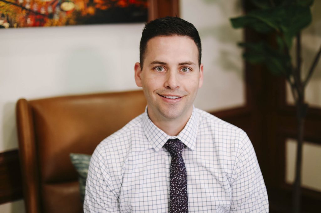 portrait of dr jacob haslam, a dentist at haslam dental in ogden utah