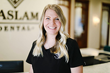 portrait of McKinzie, a dental Hygienist at Haslam Dental, a dentist office in Ogden, Utah